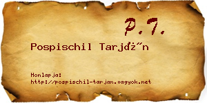 Pospischil Tarján névjegykártya